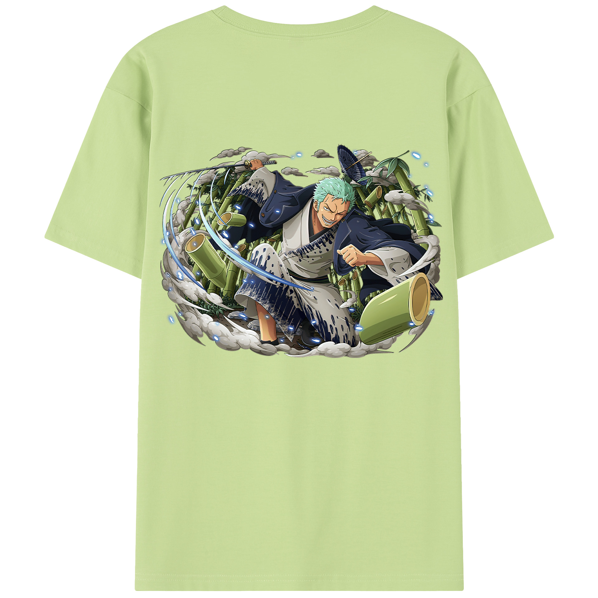 ワンピース ロロノア・ゾロ ONE PIECE Roronoa Zoro 綿100％半袖Tシャツ（背面プリント）